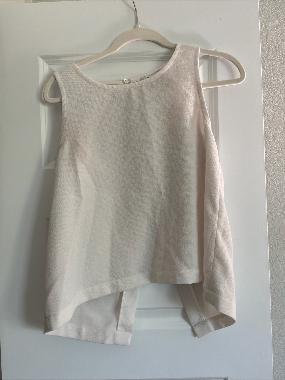 Madewell Cream Layered-Back Tank Top